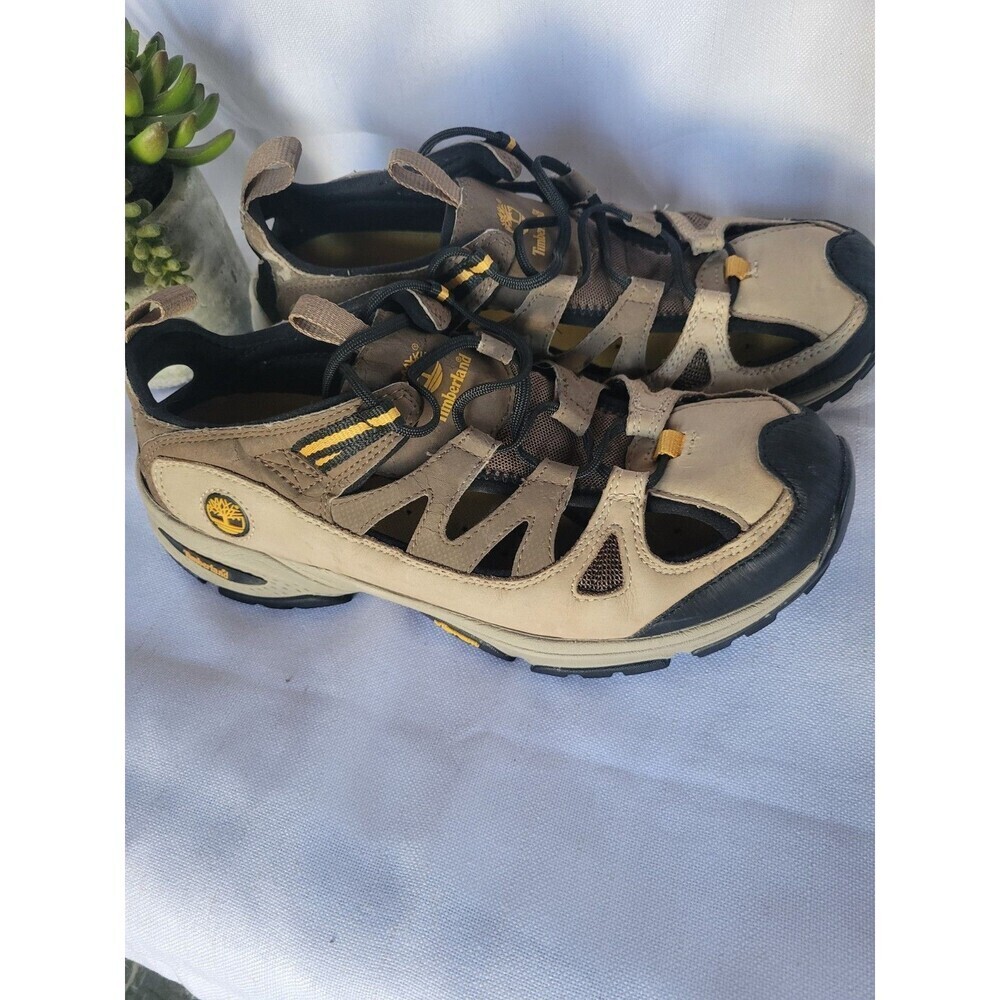 Timberland 8591 Brown Genuine Leather Sport Sandals Men’s US 9.5 Outdoor